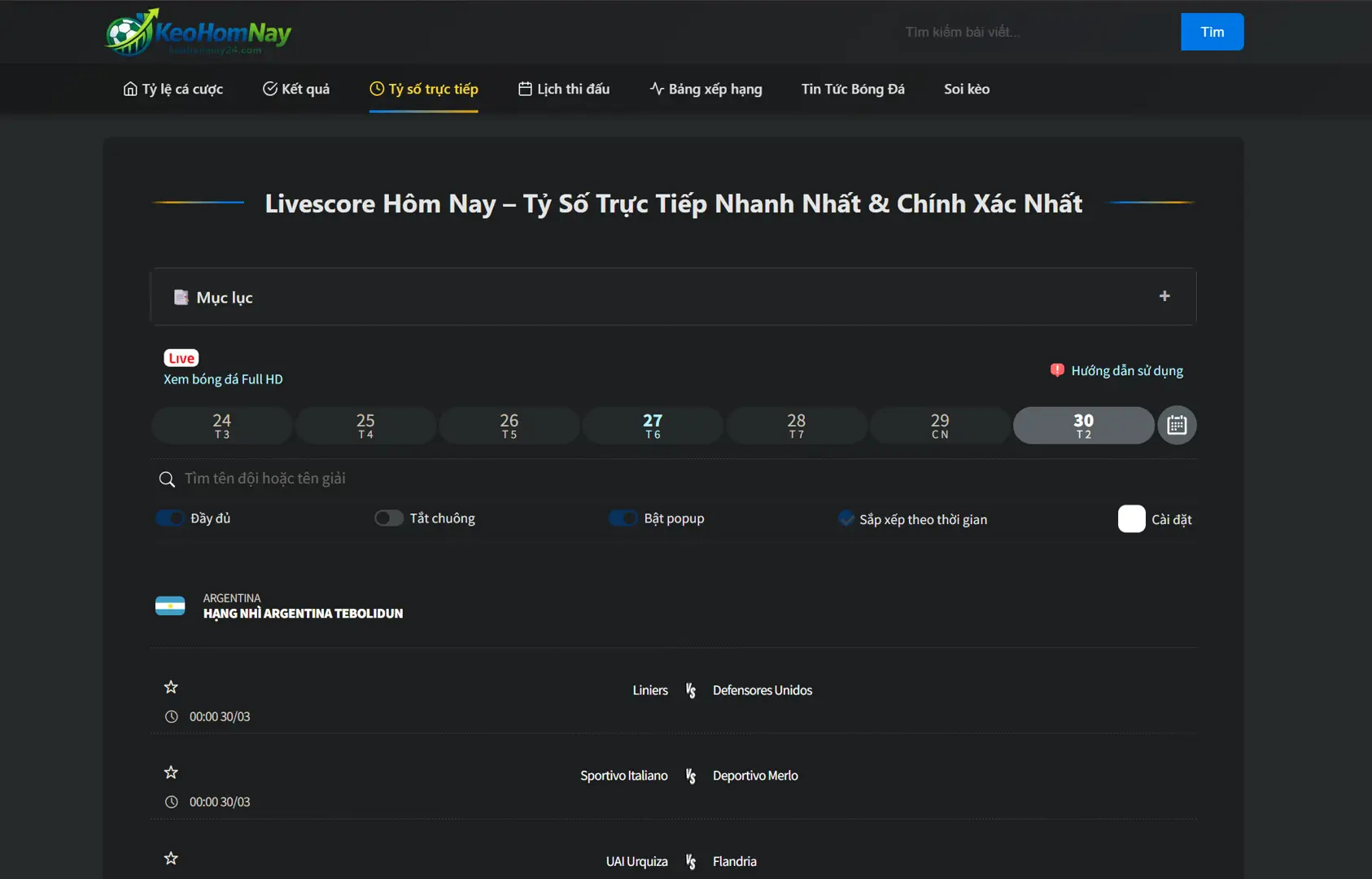 Liên kết giữa lịch thi đấu và dữ liệu phân tích trước trận