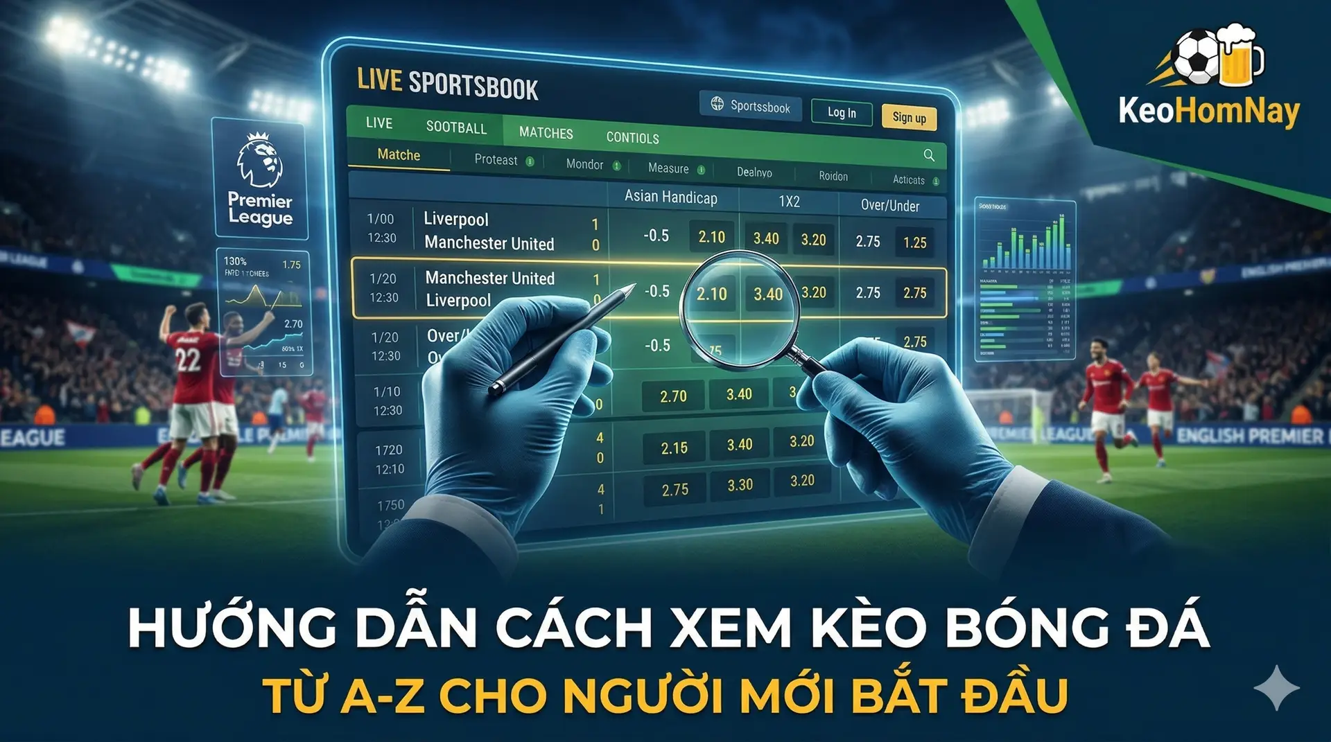 Hướng dẫn cách xem kèo bóng đá từ A-Z cho người mới bắt đầu 2026